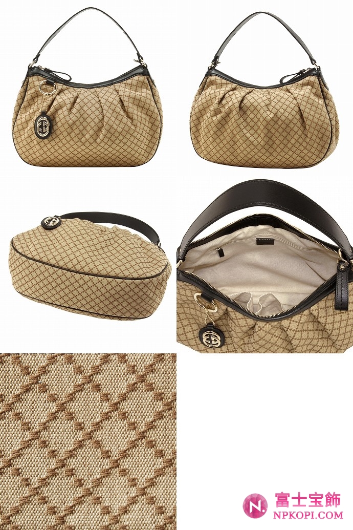 GUCCI/グッチ 2012年春夏SUKEYディアマンテ柄Gチャーム付きミディアムトートバッグ 232955 FAGEG 9769 